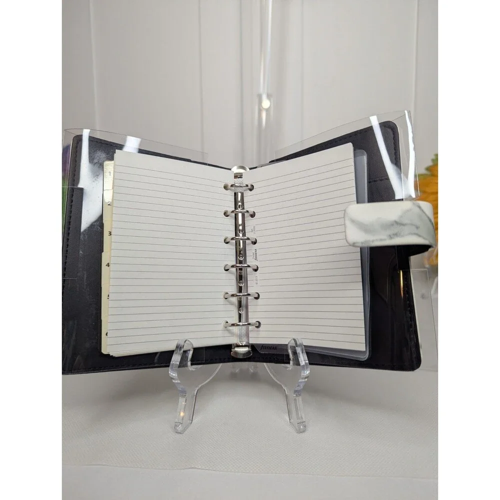 Filofax Pocket Patterns Organizer - Marble, White, Swirl, 2026 NWT
